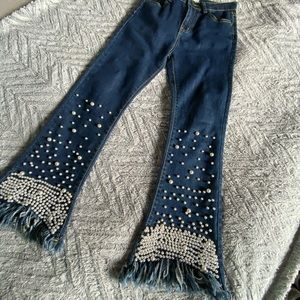 Before You Pearl Flare Jeans